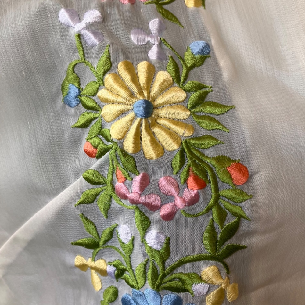 1950/60s vintage embroidered long sleeve shirt - Picture 12 of 13